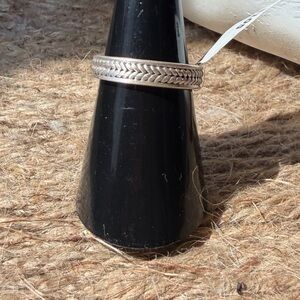 Braided Sterling Silver Adjustable Band Ring